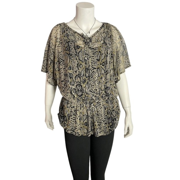 Gloria Vanderbilt Tops - Gloria Vanderbilt Women's VAL Dolman Sleeve Blouse multicolor Sz S